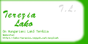terezia lako business card